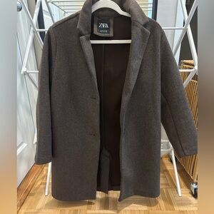 Zara Kids/Womens Brown Pea Coat